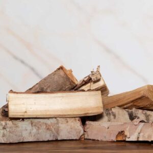 White Dried Birch Firewood For Sale